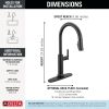 DELTA Altado Touch2O Technology Kitchen Faucet with Touchless Technology — Matte Black