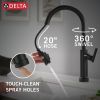 DELTA Altado Touch2O Technology Kitchen Faucet with Touchless Technology — Matte Black