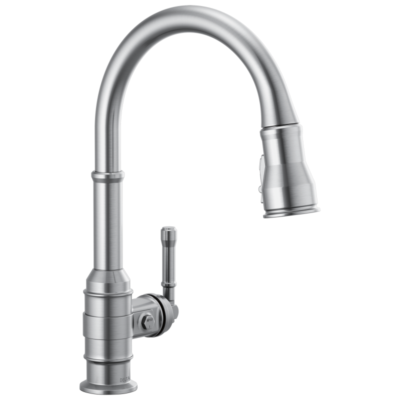 DELTA Broderick Single Handle Pull-Down Kitchen Faucet — Arctic Stainless