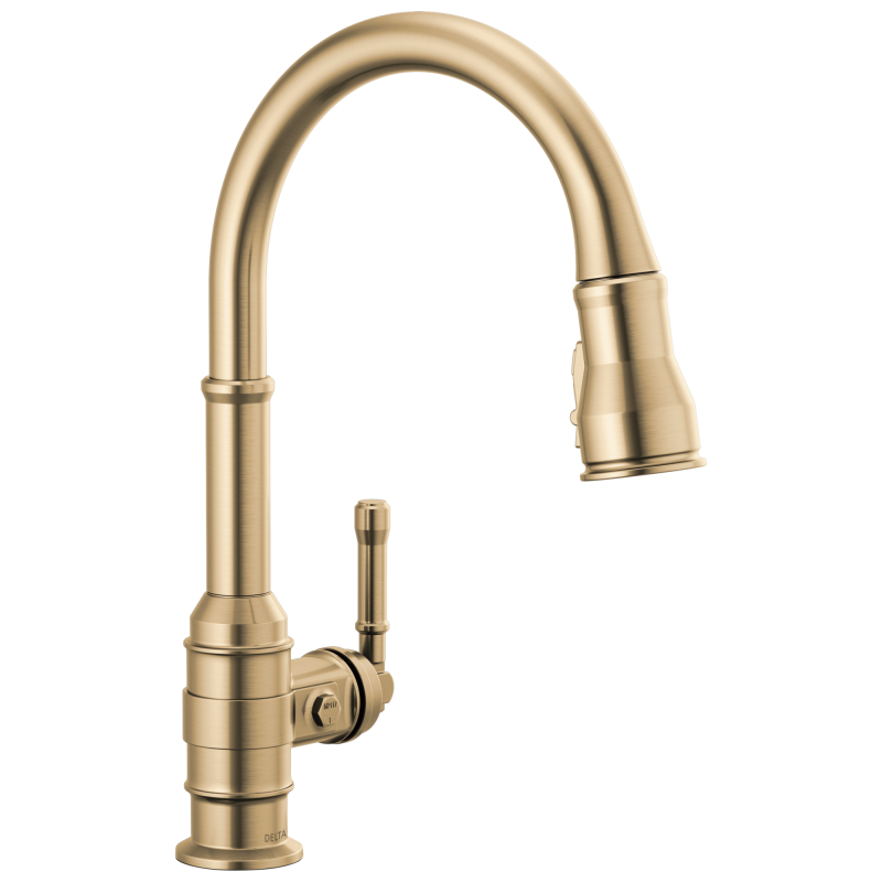 DELTA Broderick Single Handle Pull-Down Kitchen Faucet — Champagne Bronze