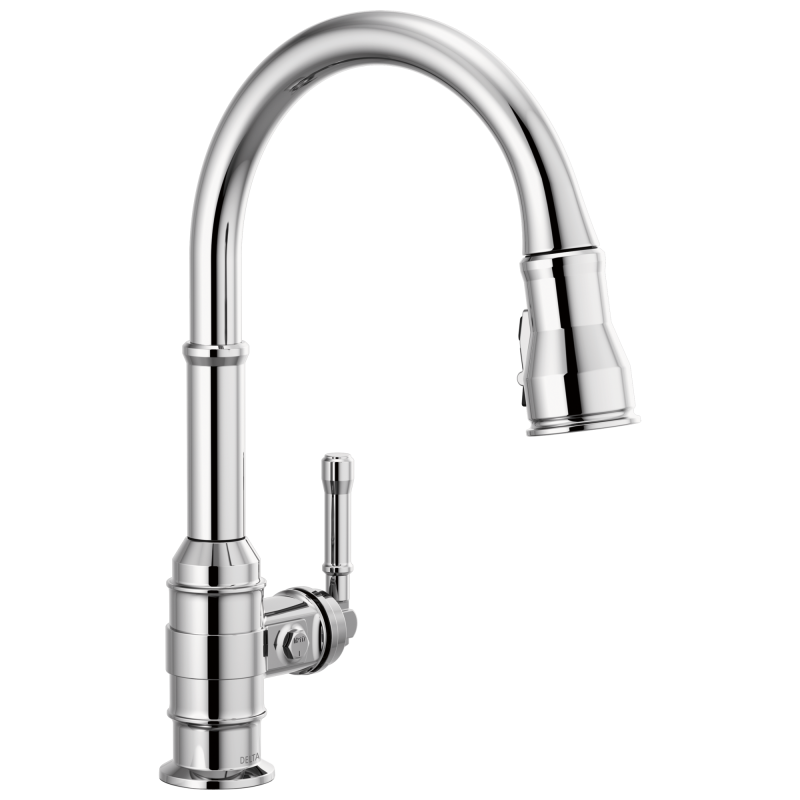 DELTA Broderick Single Handle Pull-Down Kitchen Faucet — Chrome