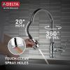 DELTA Broderick Single Handle Pull-Down Kitchen Faucet — Chrome