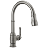 DELTA Broderick Single Handle Pull-Down Kitchen Faucet — Black Stainless
