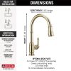 DELTA Broderick Single Handle Pull-Down Kitchen Faucet — Polished Nickel