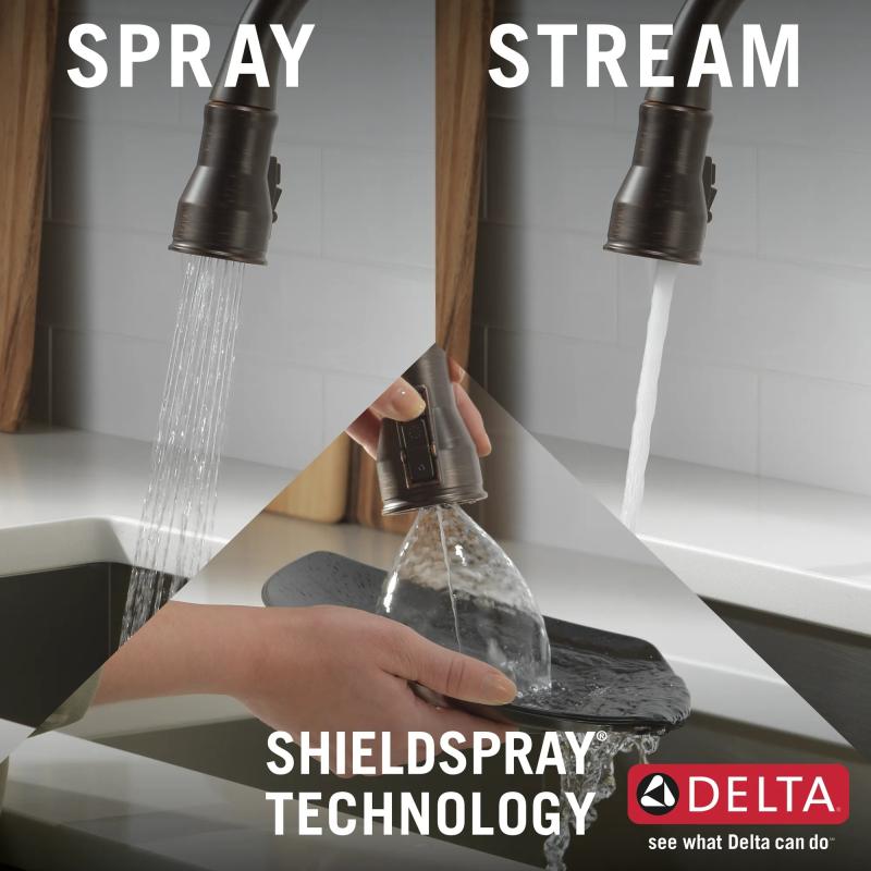 DELTA Broderick Single Handle Pull-Down Kitchen Faucet — Venetian Bronze