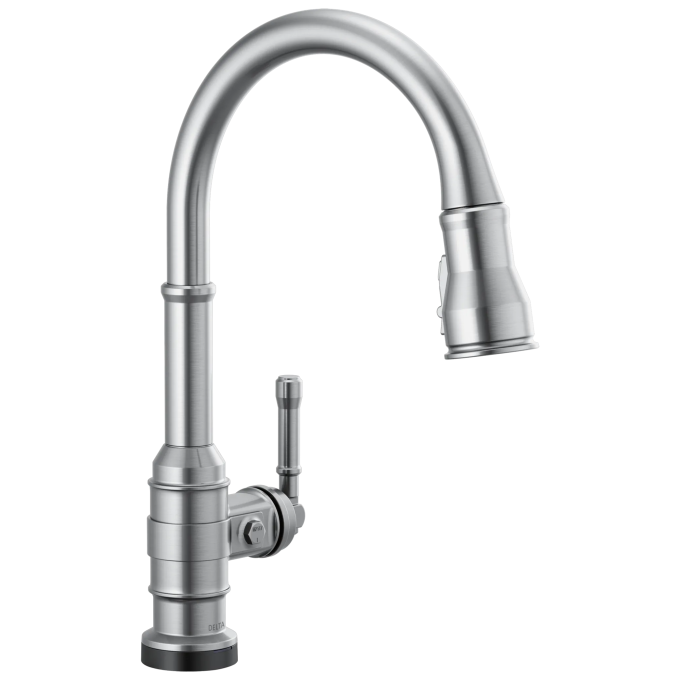 DELTA Broderick Single Handle Pull-Down Kitchen Faucet With Touch2O  Technology — Arctic Stainless