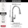 DELTA Broderick Single Handle Pull-Down Kitchen Faucet With Touch2O  Technology — Arctic Stainless