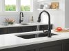 DELTA Broderick Single Handle Pull-Down Bar/Prep Faucet — Matte Black