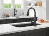 DELTA Broderick Single Handle Pull-Down Bar/Prep Faucet — Matte Black