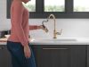 DELTA Broderick Single Handle Pull-Down Kitchen Faucet With Touch2O  Technology — Champagne Bronze