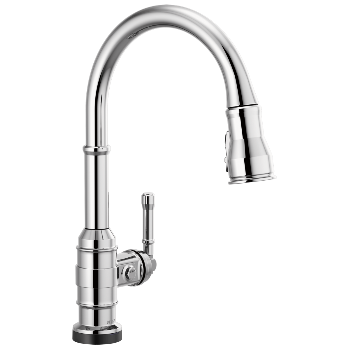 DELTA Broderick Single Handle Pull-Down Kitchen Faucet With Touch2O  Technology — Chrome