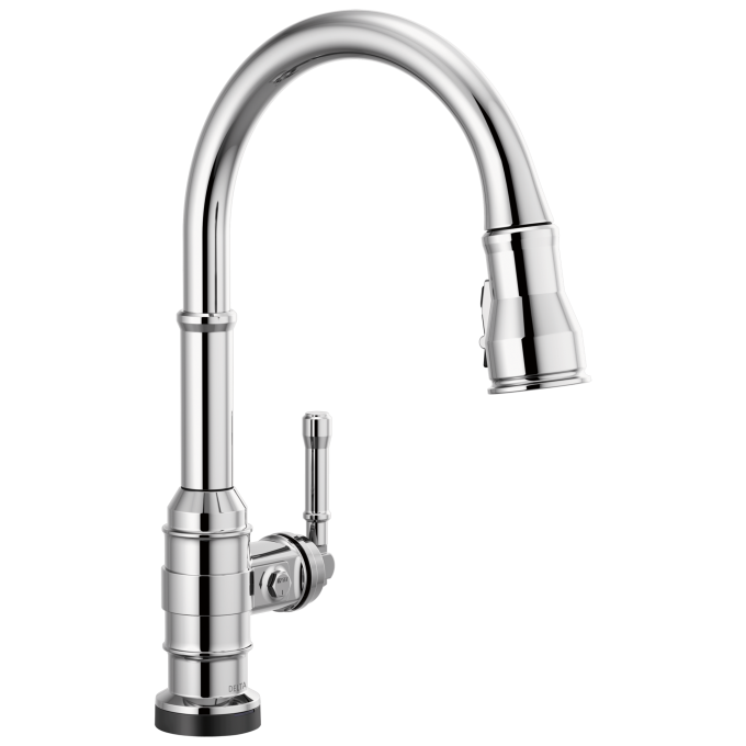 DELTA Broderick Single Handle Pull-Down Kitchen Faucet With Touch2O  Technology — Chrome