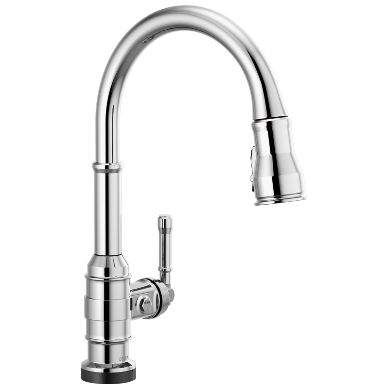 DELTA Broderick Single Handle Pull-Down Kitchen Faucet With Touch2O  Technology — Chrome