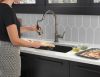 DELTA Broderick Single Handle Pull-Down Kitchen Faucet With Touch2O  Technology — Black Stainless