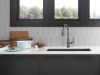 DELTA Broderick Single Handle Pull-Down Kitchen Faucet With Touch2O  Technology — Black Stainless