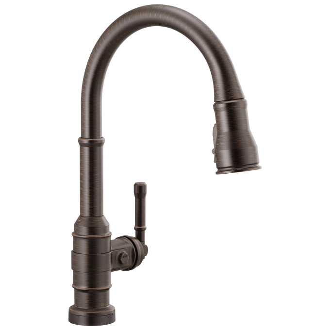 DELTA Broderick Touch2O Technology Kitchen Faucet with Touchless Technology — Venetian Bronze
