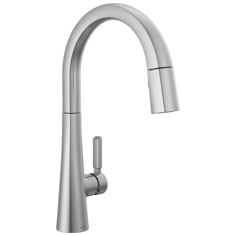 DELTA Monrovia Single Handle Pull-Down Kitchen Faucet — Lumicoat® Arctic Stainless