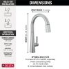 DELTA Monrovia Single Handle Pull-Down Kitchen Faucet — Lumicoat® Arctic Stainless