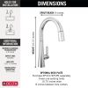 DELTA Monrovia Single Handle Pull-Down Kitchen Faucet — Lumicoat® Chrome