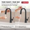 DELTA Monrovia Touch2O Technology Kitchen Faucet with Touchless Technology — Matte Black
