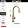 DELTA Monrovia Touch2O Technology Kitchen Faucet with Touchless Technology — Lumicoat® Champagne Bronze