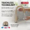 DELTA Monrovia Touch2O Technology Kitchen Faucet with Touchless Technology — Lumicoat® Champagne Bronze