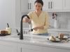 DELTA Monrovia Touch2O Technology Kitchen Faucet with Touchless Technology — Matte Black / Champagne Bronze