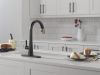 DELTA Monrovia Touch2O Technology Kitchen Faucet with Touchless Technology — Matte Black / Champagne Bronze