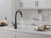 DELTA Monrovia Touch2O Technology Kitchen Faucet with Touchless Technology — Matte Black / Champagne Bronze