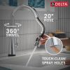 DELTA Monrovia Touch2O Technology Kitchen Faucet with Touchless Technology — Lumicoat® Chrome