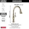 DELTA Cassidy Single Handle Pull-Down Kitchen Faucet — Lumicoat® Polished Nickel