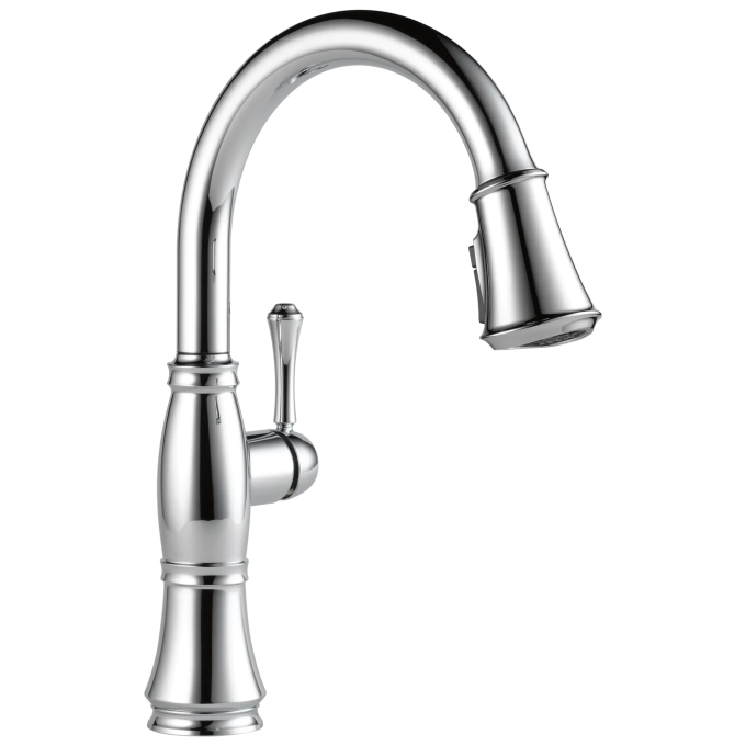 DELTA Cassidy Single Handle Pull-Down Kitchen Faucet — Lumicoat® Chrome