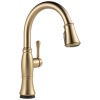 DELTA Cassidy Touch2O Technology Kitchen Faucet with Touchless Technology — Lumicoat® Champagne Bronze