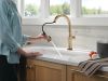 DELTA Cassidy Touch2O Technology Kitchen Faucet with Touchless Technology — Lumicoat® Champagne Bronze