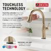 DELTA Cassidy Touch2O Technology Kitchen Faucet with Touchless Technology — Lumicoat® Champagne Bronze