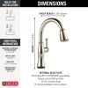 DELTA Cassidy Touch2O Technology Kitchen Faucet with Touchless Technology — Lumicoat® Polished Nickel