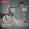 DELTA Cassidy Touch2O Technology Kitchen Faucet with Touchless Technology — Lumicoat® Polished Nickel