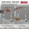 DELTA Cassidy Touch2O Technology Kitchen Faucet with Touchless Technology — Lumicoat® Polished Nickel