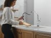 DELTA Cassidy Touch2O Technology Kitchen Faucet with Touchless Technology — Lumicoat® Chrome
