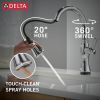 DELTA Cassidy Touch2O Technology Kitchen Faucet with Touchless Technology — Lumicoat® Chrome