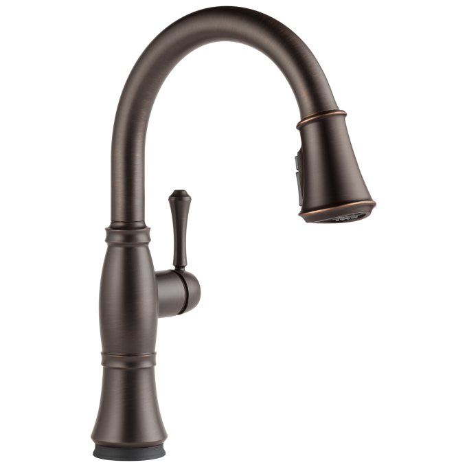 DELTA Cassidy Touch2O Technology Kitchen Faucet with Touchless Technology — Venetian Bronze