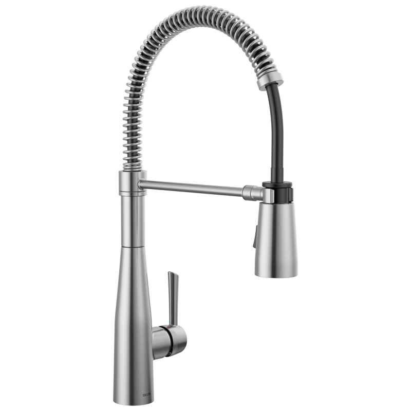 DELTA Essa Single-Handle Pull-Down Spring Kitchen Faucet — Arctic Stainless