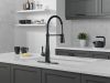 DELTA Essa Single-Handle Pull-Down Spring Kitchen Faucet — Matte Black