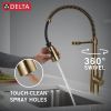 DELTA Essa Single-Handle Pull-Down Spring Kitchen Faucet — Champagne Bronze