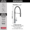 DELTA Trinsic Single-Handle Pull-Down Spring Kitchen Faucet — Arctic Stainless