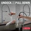 DELTA Trinsic Single-Handle Pull-Down Spring Kitchen Faucet — Arctic Stainless