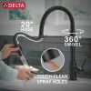 DELTA Trinsic Single-Handle Pull-Down Spring Kitchen Faucet — Matte Black