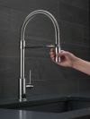 DELTA Trinsic Single-Handle Pull-Down Spring Kitchen Faucet — Chrome
