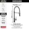 DELTA Trinsic Single-Handle Pull-Down Spring Kitchen Faucet — Black Stainless