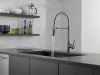 DELTA Trinsic Single-Handle Pull-Down Spring Kitchen Faucet — Black Stainless